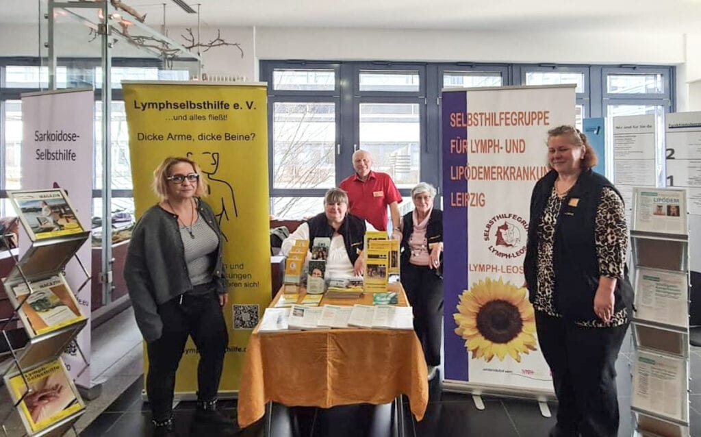 Stand der Lymphselbsthilfe e.V. mit Informationen
