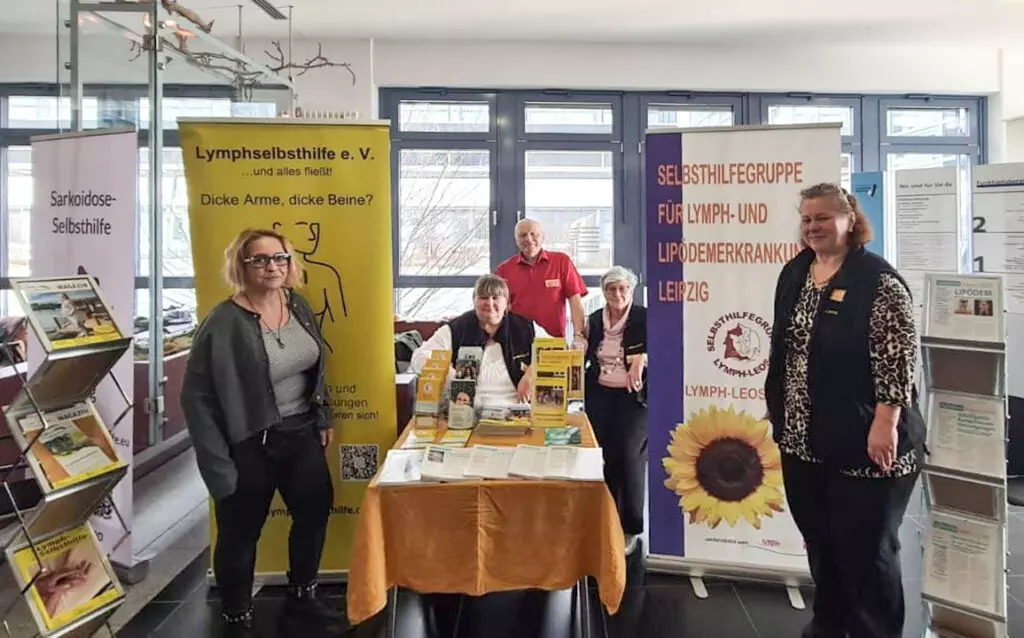 Stand der Lymphselbsthilfe e.V. mit Informationen
