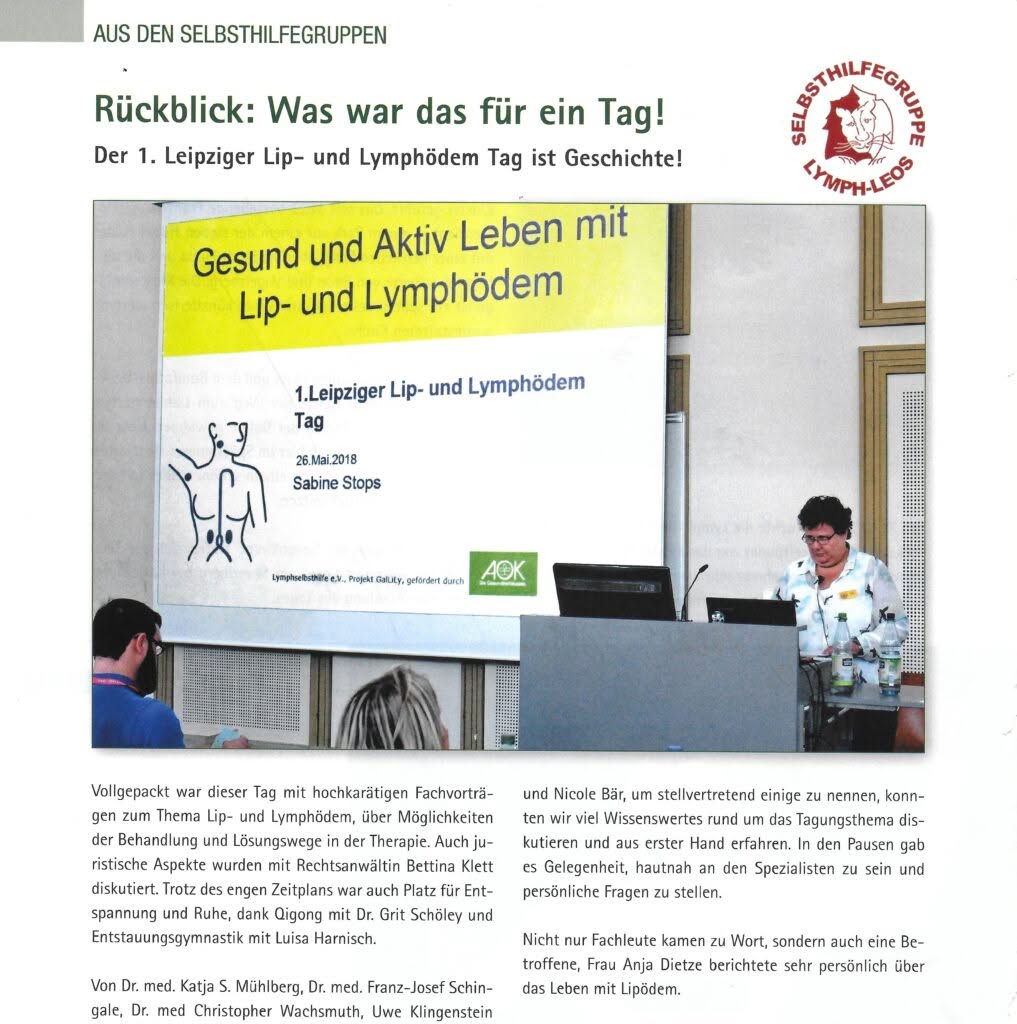 1. Lip- und Lymphödemtag in Leipzig